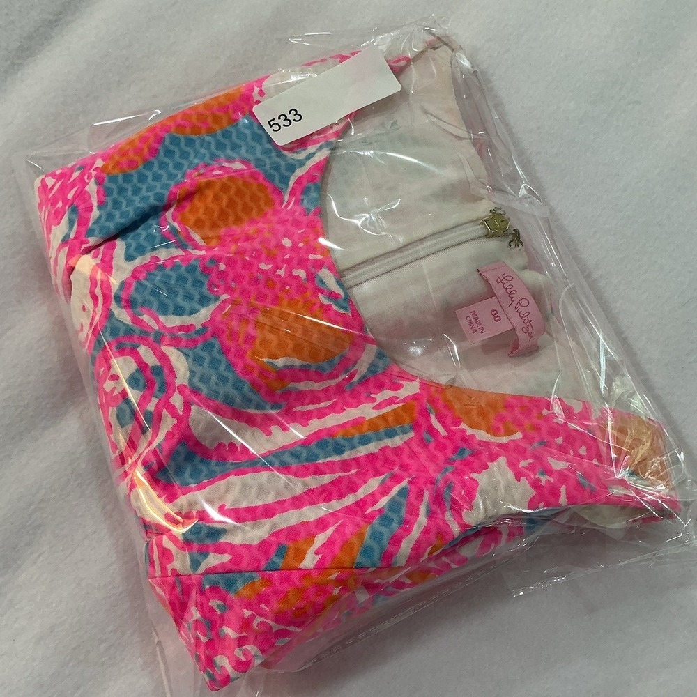 Lilly Pulitzer Iggy Dress Shorely Cut Out Detail Size 00 Resort Cruise Beach - Picture 14 of 14